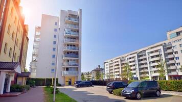 Warsaw, Poland. 24 August 2024. Ursynow district intensive residential developments in this modern residential buildings and and wide streets with pedestrian and car traffic near Las Kabacki Forest. photo