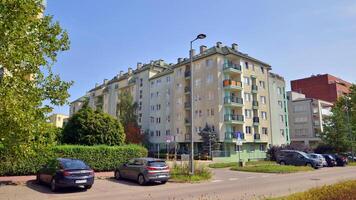 Warsaw, Poland. 24 August 2024. Ursynow district intensive residential developments in this modern residential buildings and and wide streets with pedestrian and car traffic near Las Kabacki Forest. photo