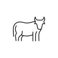 cow outline icon design good for web or mobile app vector