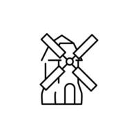 windmill outline icon design good for web or mobile app vector