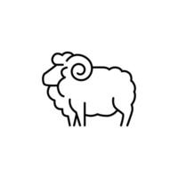 sheep icon outline icon design good for web or mobile app vector