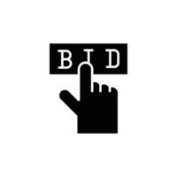 bid symbol solid icon design good for web or mobile app vector