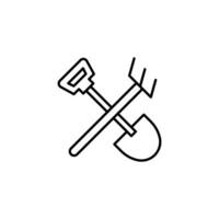 farming tool icon outline icon design good for web or mobile app vector