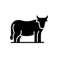 bull solid icon design good for web or mobile app vector