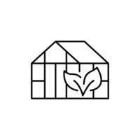 greenhouse outline icon design good for web or mobile app vector