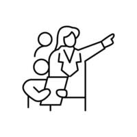 team leader thin outline icon design good for web or mobile app vector