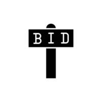 bid symbol solid icon design good for web or mobile app vector