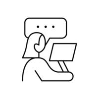 workplace thin outline icon design good for web or mobile app vector