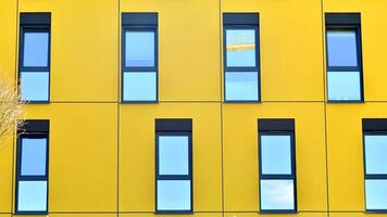 Modern architecture of urban residential apartment buildings on a sunny day. Facade of a modern apartment building. photo