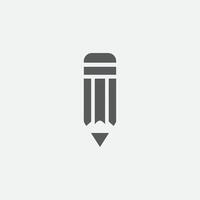 Icon design with pencil symbol, and with flat style, suitable for educational or editing tool symbols vector