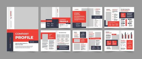 Company Profile Design Business Brochure Layout Template vector