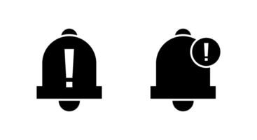 Emergency alert bell icon. Warning notification sign symbol vector