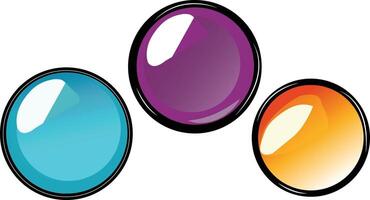 Set of 3 magnifying glass icons logos for versatile projects vector