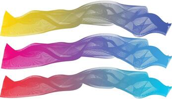 Small Net Smooth Wavy Color Flow Set vector