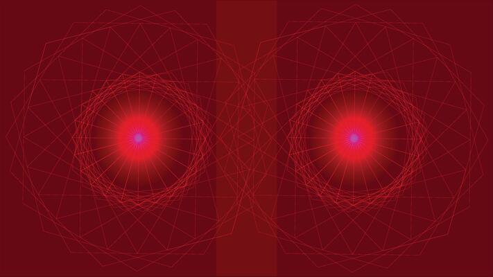Glowing Red spirograph Background