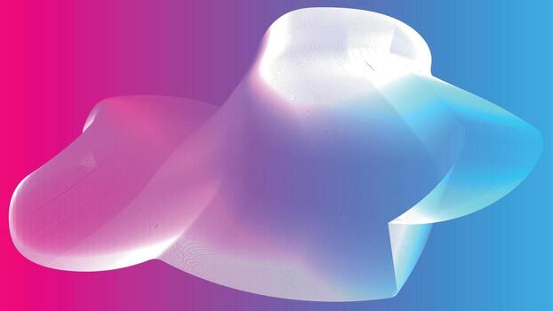 Abstract pink and blue gradient wave with 3D lines background vector