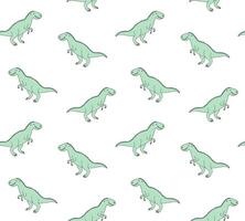 Seamless pattern of sketch tyrannosaur rex vector