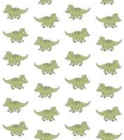 Seamless pattern of triceratops dinosaur vector