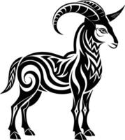 Goat abstract line art vector