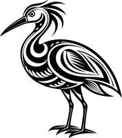 heron abstract line art vector