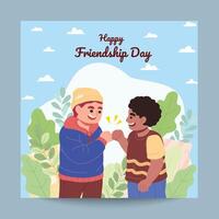 International Friendship Day is a day dedicated to celebrating friendships. It is a time to appreciate and express gratitude to the friends who have stood by us through all ups and downs. vector
