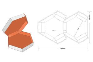 Realistic Large Empty Open and Closed Packaging Box. EPS10 vector