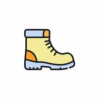 Boot flat icon. Single high quality outline symbol for web design or mobile app. vector