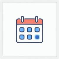 Calendar icon illustration. Flat design. vector