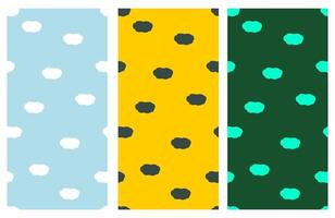 a collection of seamless patterns with a cute and colorful abstract theme. Suitable for various decorations vector