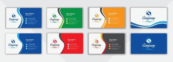 Modern, layout Simple professional creative business card and name card, layout in square size. vector
