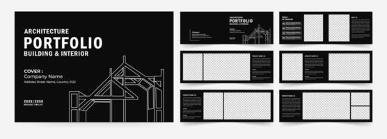 Landscape Architecture portfolio or portfolio layout template design vector
