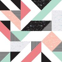 Modern background with marble texture and geometric shapes. Pattern of geometric colored shapes vector