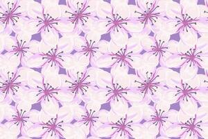 Colorful violet pattern with abstract artistic flowers. hand drawing. Repeated shapes florals seamless print on a purple background. Designs ornament for textiles, fabric, cove vector