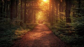 path in the forest photo