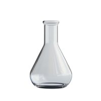 Empty Glass Erlenmeyer Flask with a Transparent Background, Ideal for Scientific Experiments png