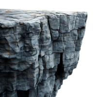 Rocky Cliff Edge with a Transparent Background, Perfect for Design Projects png