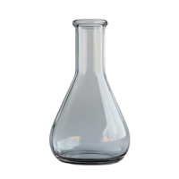 Empty Glass Erlenmeyer Flask with a Transparent Background, Perfect for Scientific Experiments and Laboratory Research. png