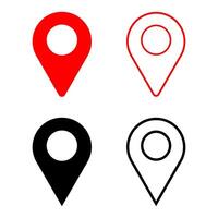 Location Pin Multiple Styles Set location Pin Multiple Styles Set Illustration vector