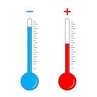 Thermometer Temperature thermometer icon collection Weather thermometer icon or sign vector
