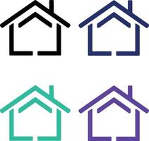 Multi color Home Icons Set vector