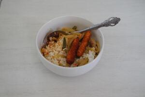 Crispy Fish Sticks Rice Bowl photo