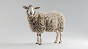 sheep standing in white background photo