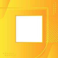 Beautiful yellow background with a white square in the middle. The square is empty and has no writing vector