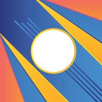Abstract colorful geometric Gradient background with White Circle in Center vector
