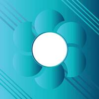 Abstract background white circle on Flower Geometric design patterns Background vector