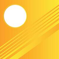 Yellow gradient with line abstract background white circle vector