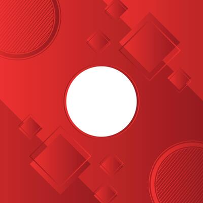Abstract squares red gradient geometric square shape background with white circle Modern futuristic background
