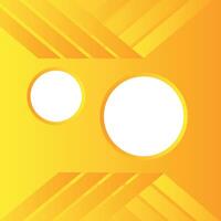 yellow background with two white circles on it vector