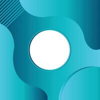 Abstract modern graphic element. Dynamical colored white circle and waves Free vector