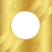 Luxury Gold Color Gradient Abstract background White circle in center with grain texture and geometric shape element design vector